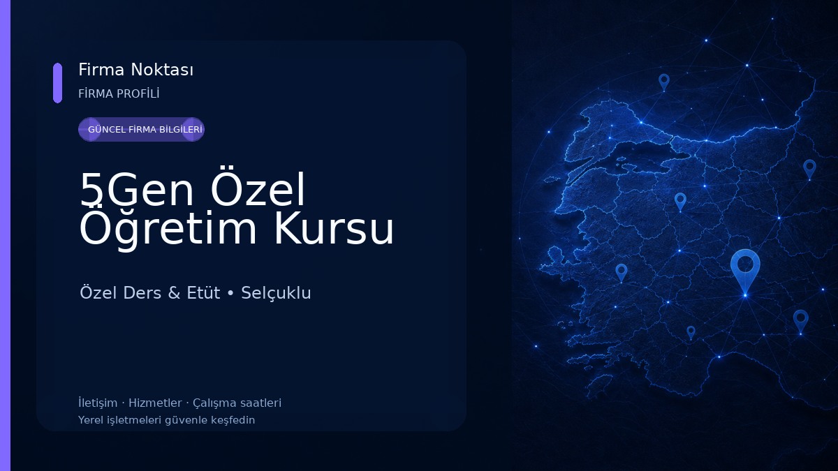5Gen Özel Öğretim Kursu Özel Ders & Etüt