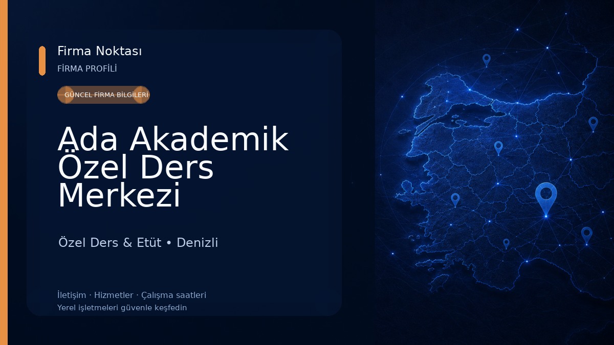 Ada Akademik Özel Ders Merkezi Özel Ders & Etüt