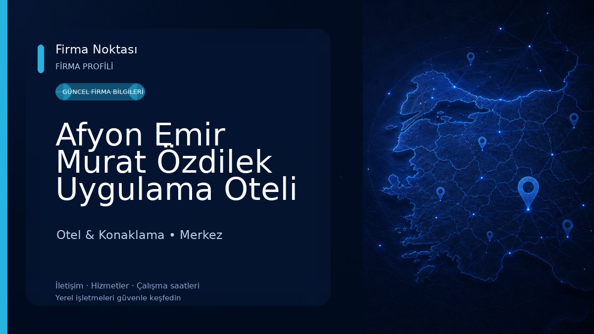 Afyon Emir Murat Özdilek Uygulama Oteli ve Düğün Salonu Otel & Konaklama