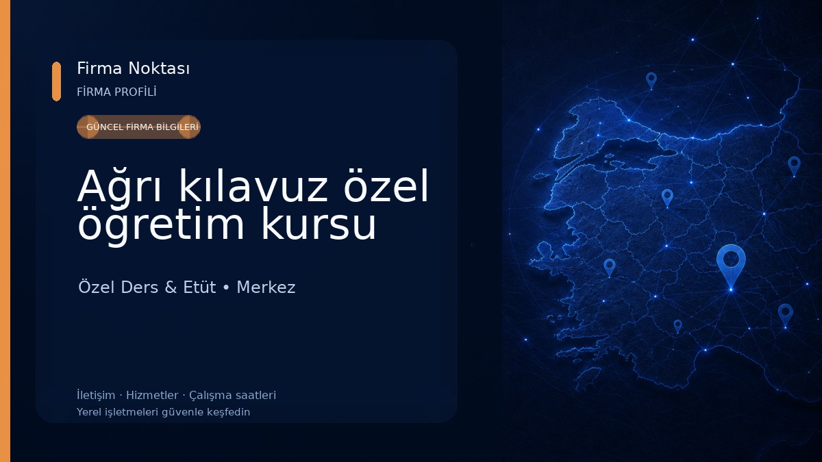 Ağrı kılavuz özel öğretim kursu