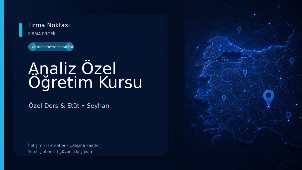 Analiz Özel Öğretim Kursu Özel Ders & Etüt