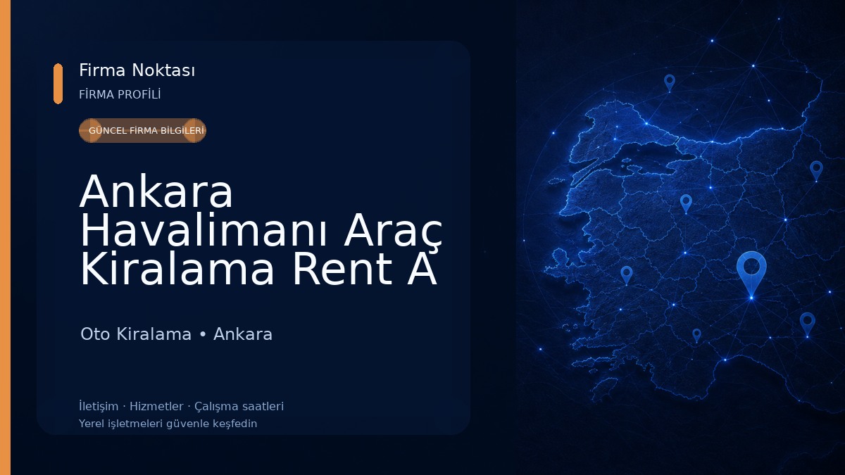 Ankara Havalimanı Araç Kiralama Rent A Car Oto Kiralama