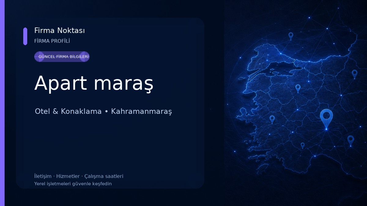 Apart maraş Otel & Konaklama