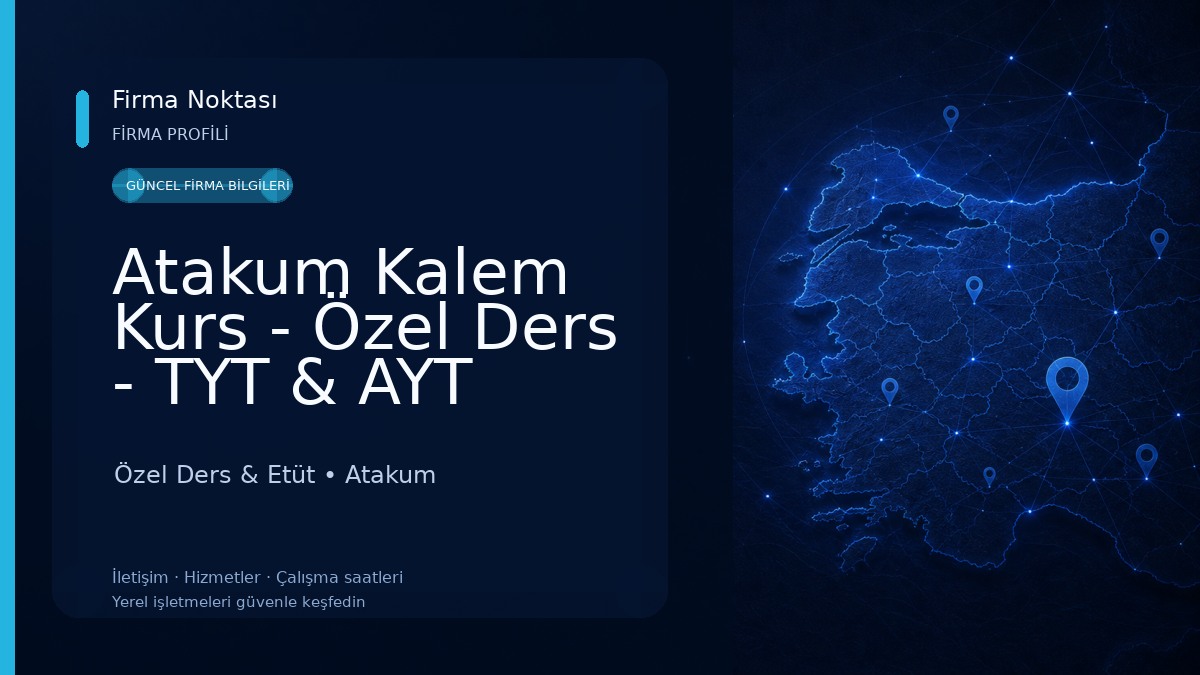 Atakum Kalem Kurs - Özel Ders - TYT & AYT Hazırlık Özel Ders & Etüt