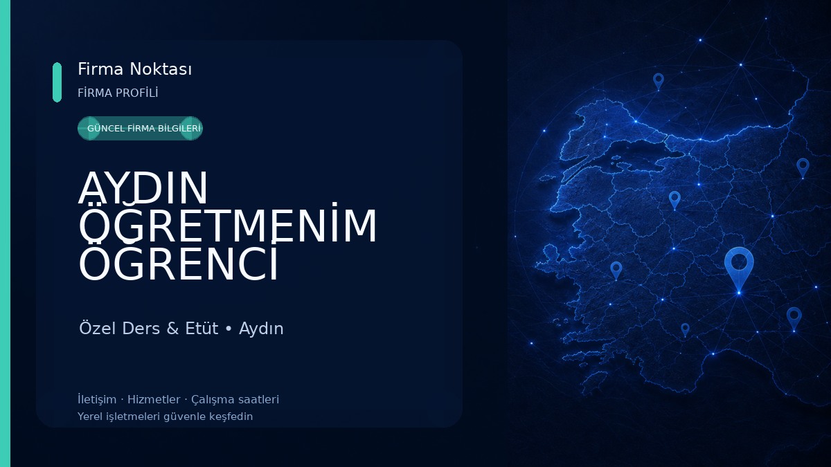 AYDIN ÖĞRETMENİM ÖĞRENCİ ETKİNLİK MERKEZİ Özel Ders & Etüt