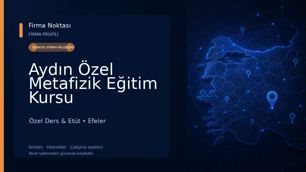 Aydın Özel Metafizik Eğitim Kursu Özel Ders & Etüt
