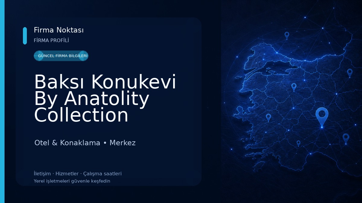 Baksı Konukevi By Anatolity Collection Otel & Konaklama