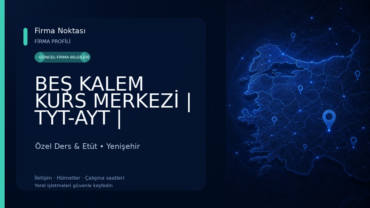 BEŞ KALEM KURS MERKEZİ | TYT-AYT | MERSİN Özel Ders & Etüt