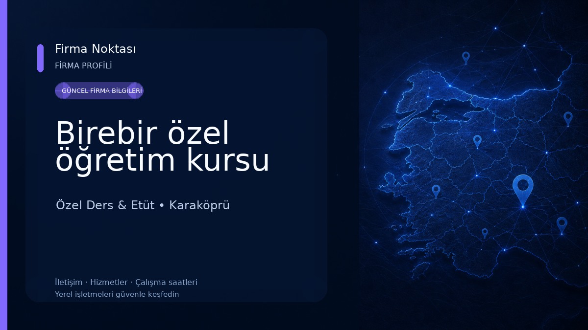 Birebir özel öğretim kursu Özel Ders & Etüt