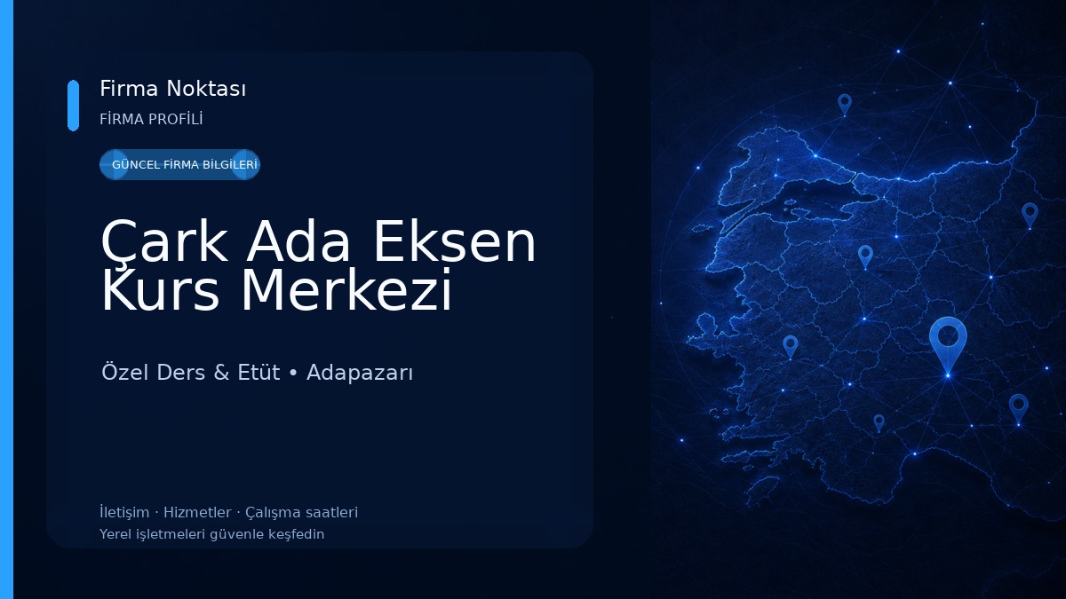 Çark Ada Eksen Kurs Merkezi Özel Ders & Etüt