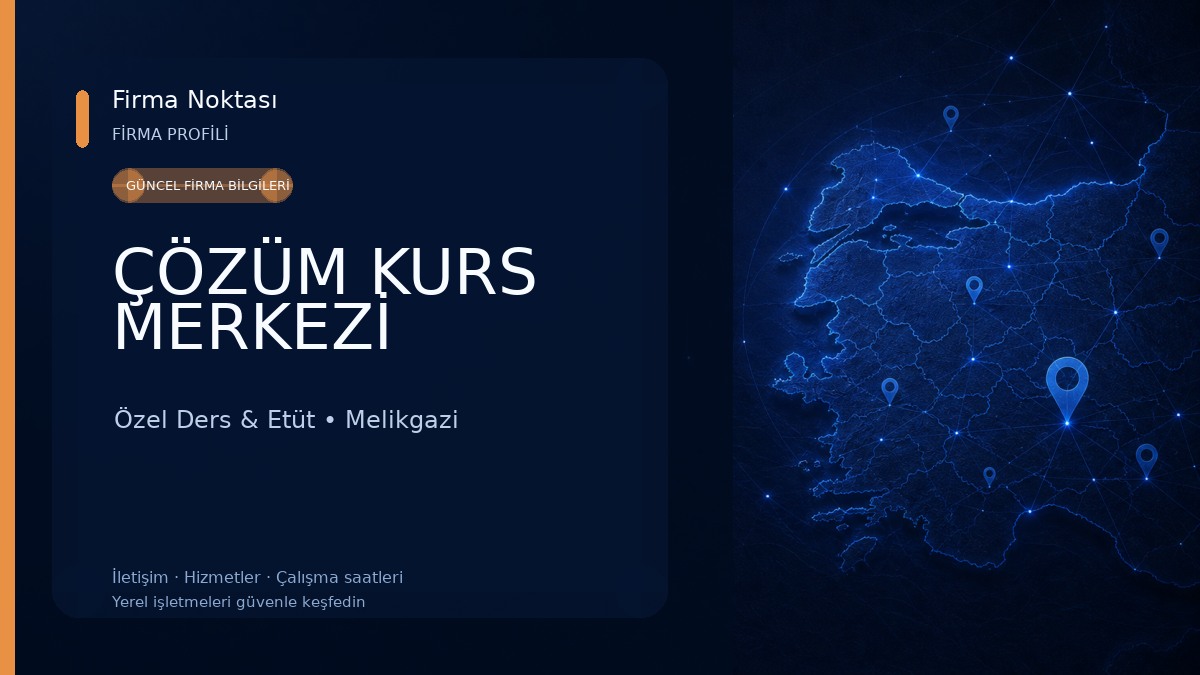ÇÖZÜM KURS MERKEZİ Özel Ders & Etüt