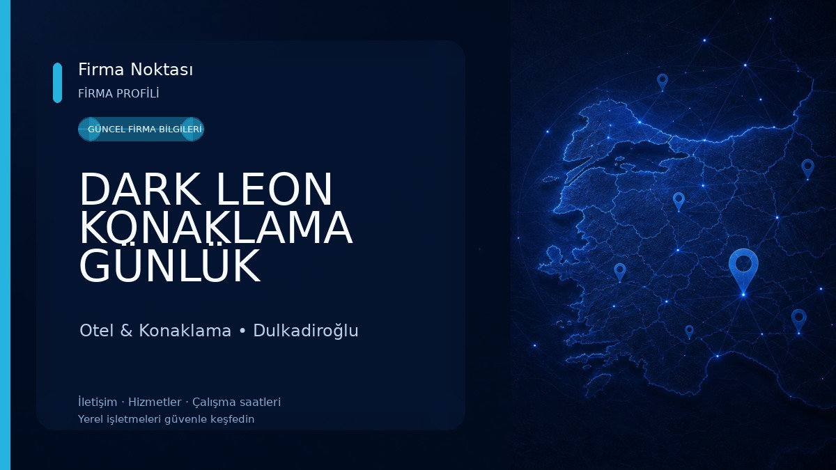 DARK LEON KONAKLAMA GÜNLÜK HAFTALIK AYLIK EVLER Otel & Konaklama