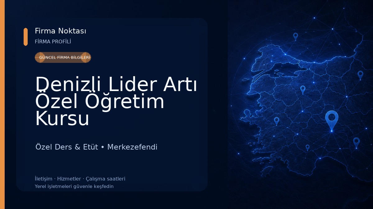 Denizli Lider Artı Özel Öğretim Kursu Özel Ders & Etüt