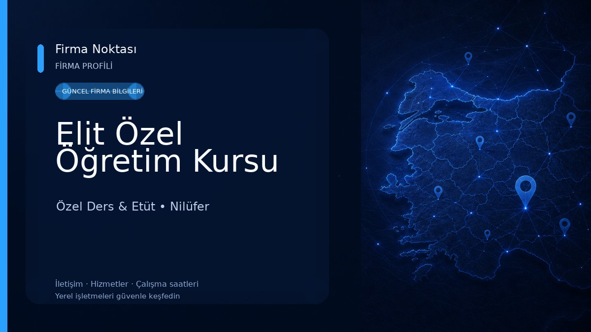Elit Özel Öğretim Kursu Özel Ders & Etüt