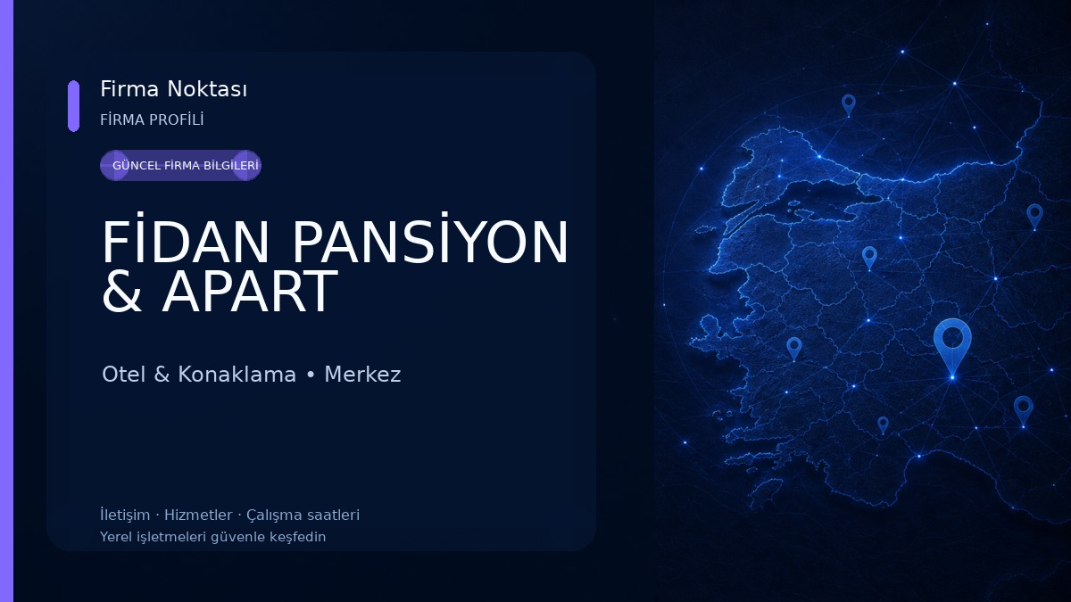 FİDAN PANSİYON & APART Otel & Konaklama
