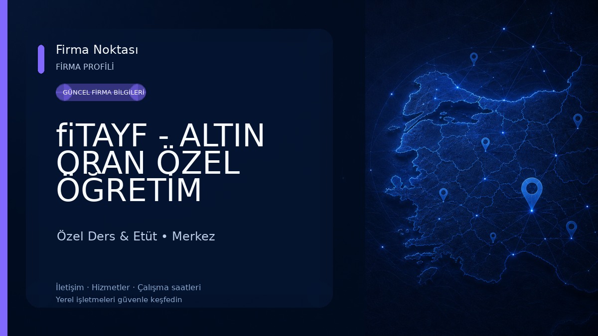 fiTAYF - ALTIN ORAN ÖZEL ÖĞRETİM KURSU