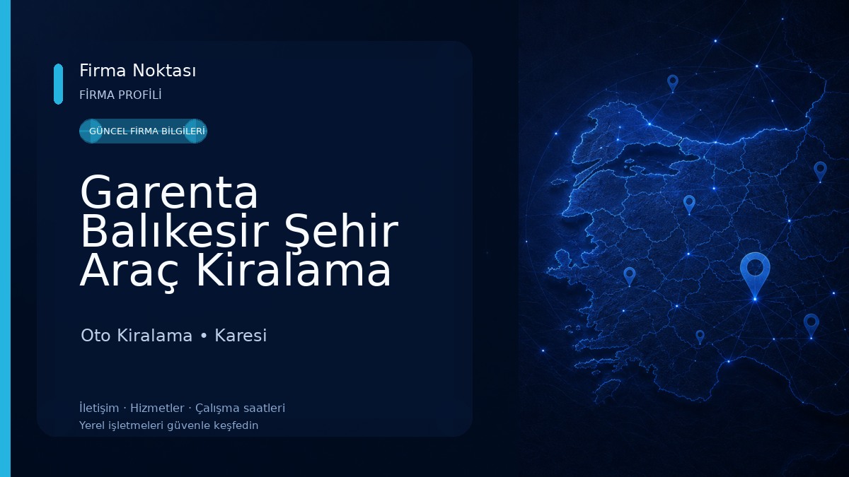 Garenta Balıkesir Şehir Araç Kiralama Oto Kiralama