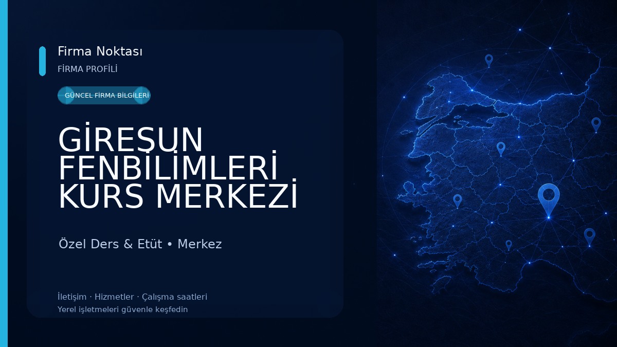 GİRESUN FENBİLİMLERİ KURS MERKEZİ (SEGEM) Özel Ders & Etüt