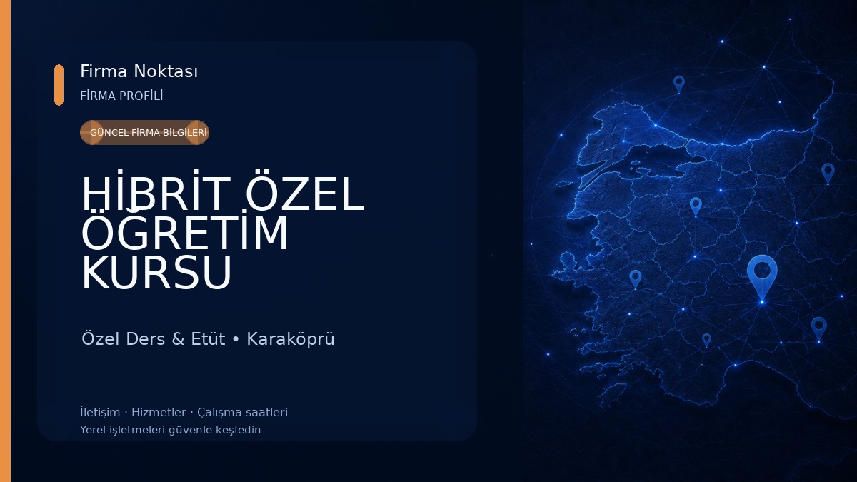 HİBRİT ÖZEL ÖĞRETİM KURSU Özel Ders & Etüt