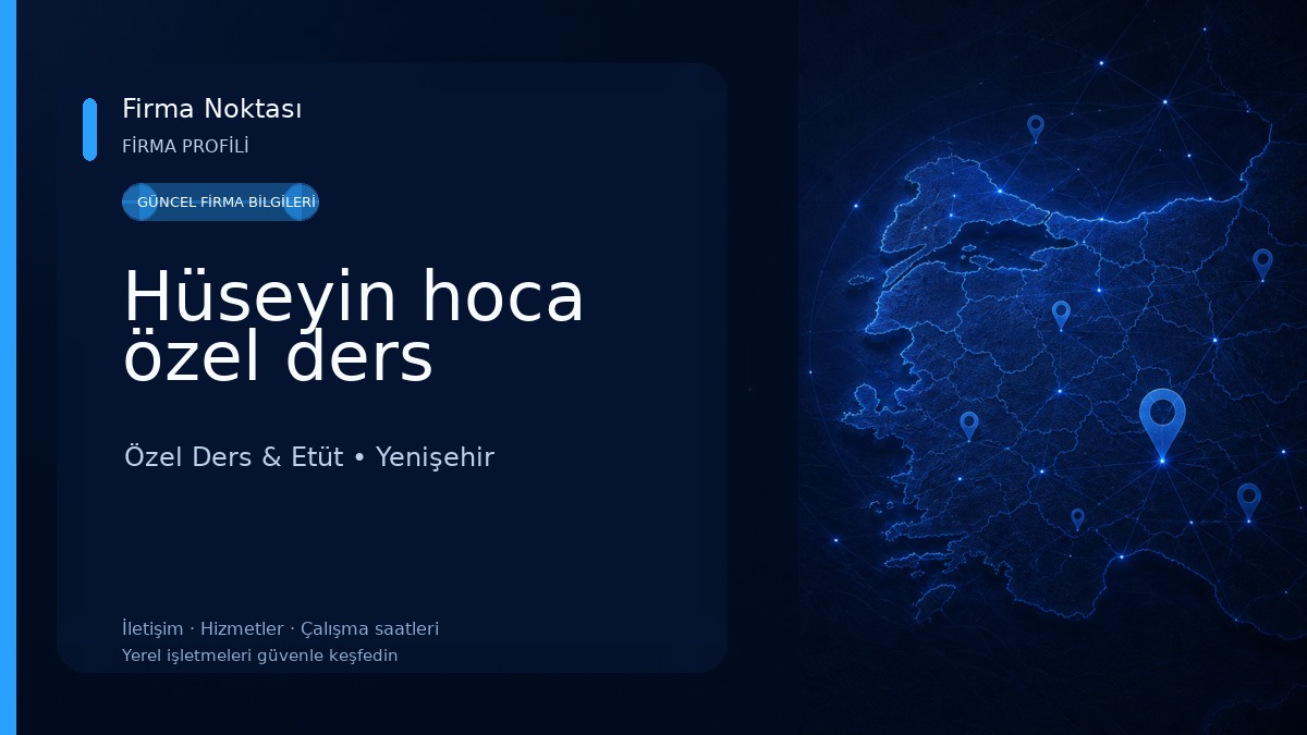Hüseyin hoca özel ders Özel Ders & Etüt