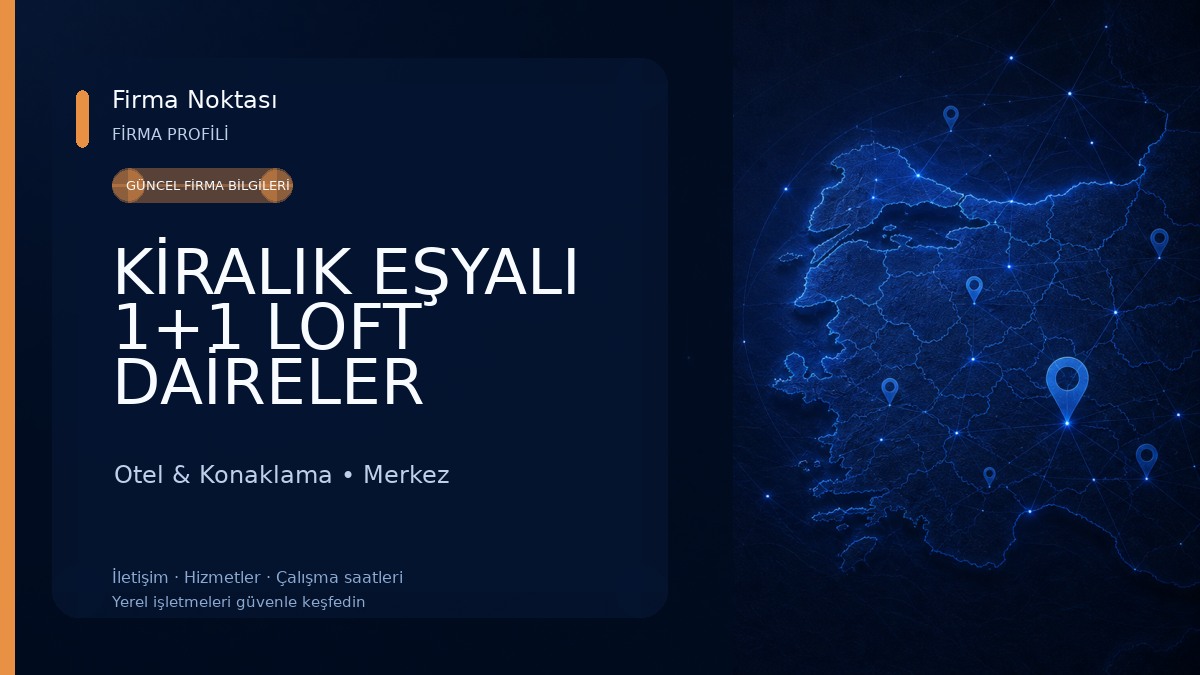 KİRALIK EŞYALI 1+1 LOFT DAİRELER Otel & Konaklama