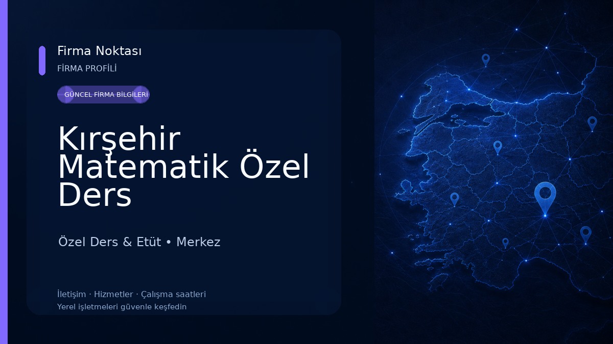 Kırşehir Matematik Özel Ders
