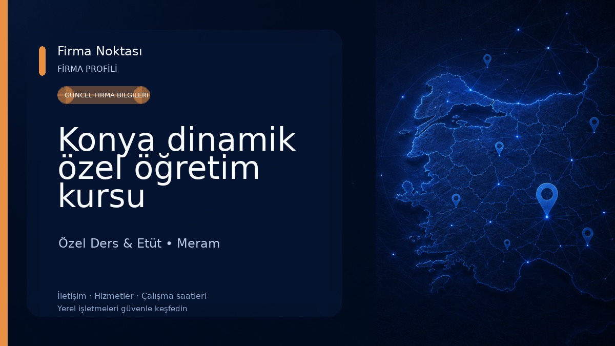 Konya dinamik özel öğretim kursu Özel Ders & Etüt