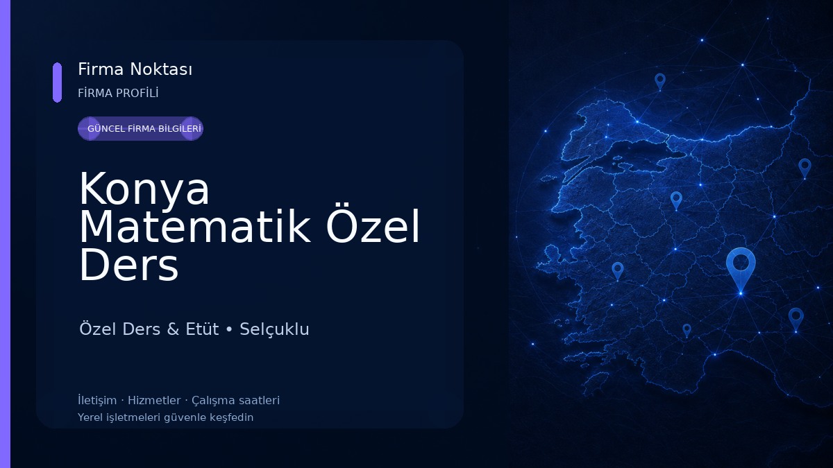 Konya Matematik Özel Ders