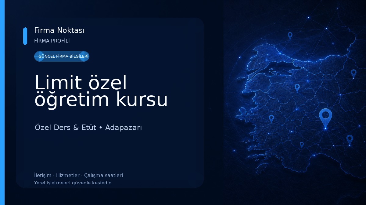 Limit özel öğretim kursu Özel Ders & Etüt