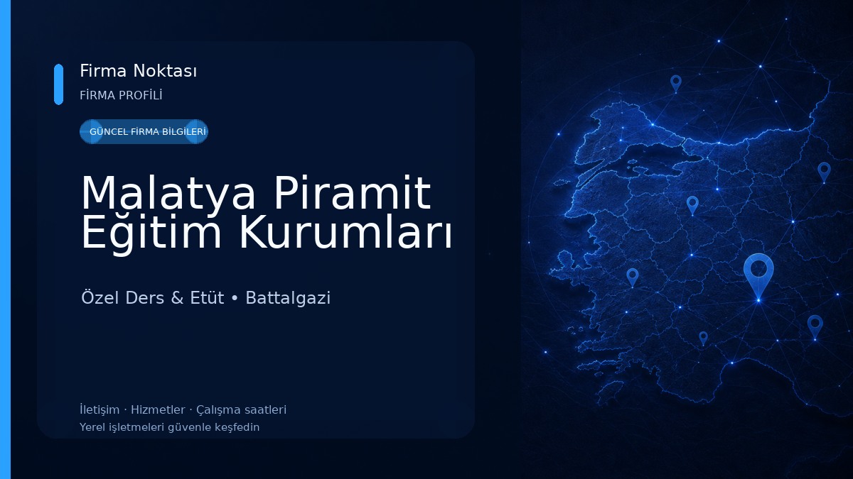 Malatya Piramit Eğitim Kurumları Özel Ders & Etüt