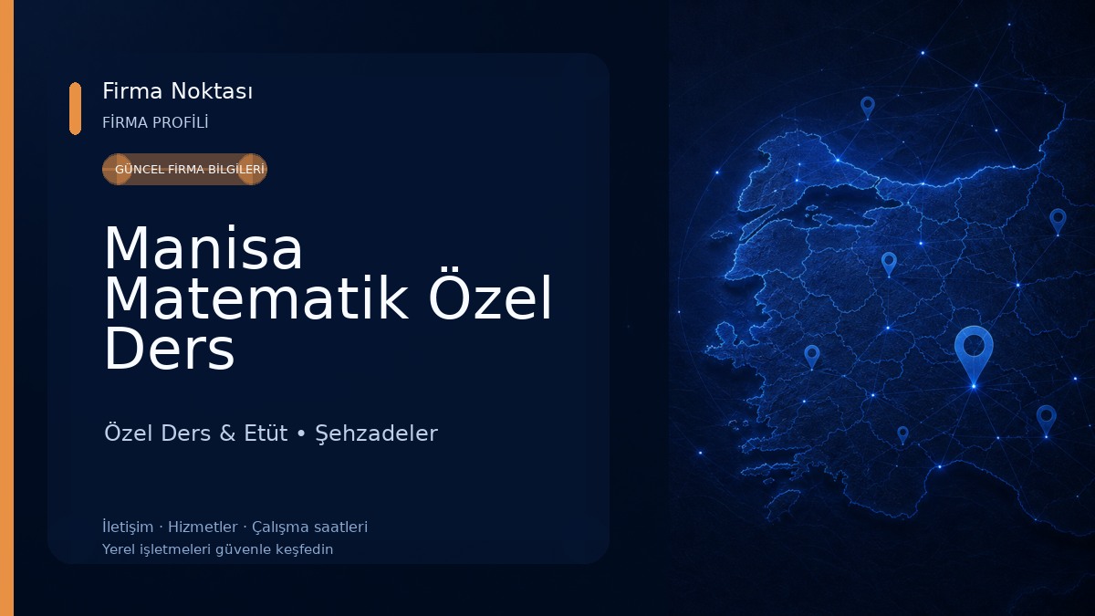 Manisa Matematik Özel Ders Özel Ders & Etüt