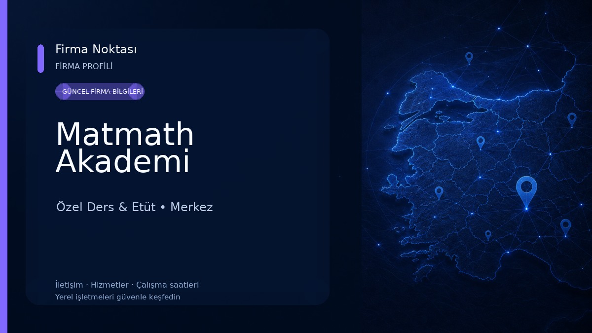 Matmath Akademi Özel Ders & Etüt