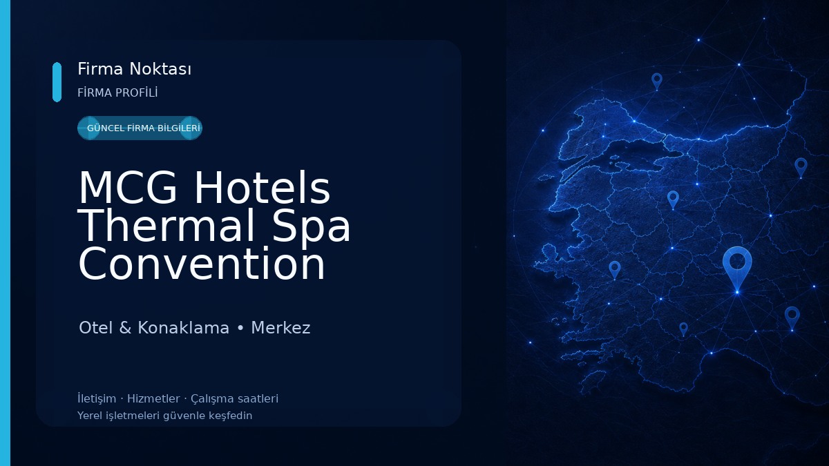 MCG Hotels Thermal Spa Convention Center Afyon Otel & Konaklama