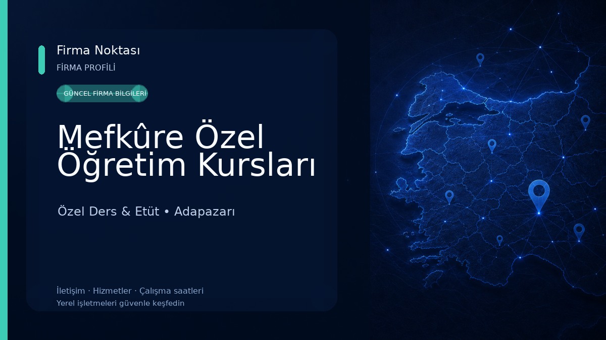 Mefkûre Özel Öğretim Kursları Özel Ders & Etüt