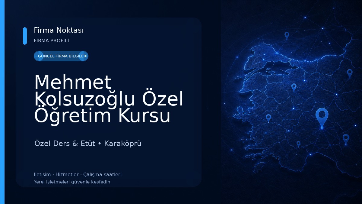 Mehmet Kolsuzoğlu Özel Öğretim Kursu Özel Ders & Etüt