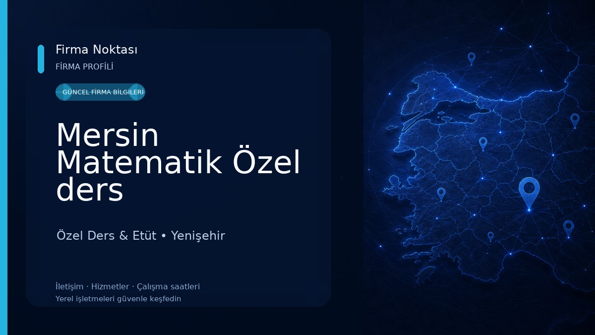 Mersin Matematik Özel ders Özel Ders & Etüt