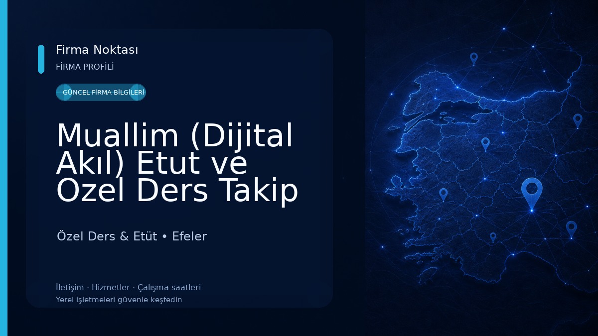 Muallim (Dijital Akıl) Etut ve Ozel Ders Takip Programi Özel Ders & Etüt
