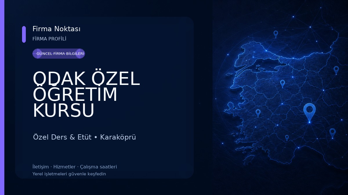 ODAK ÖZEL ÖĞRETİM KURSU Özel Ders & Etüt