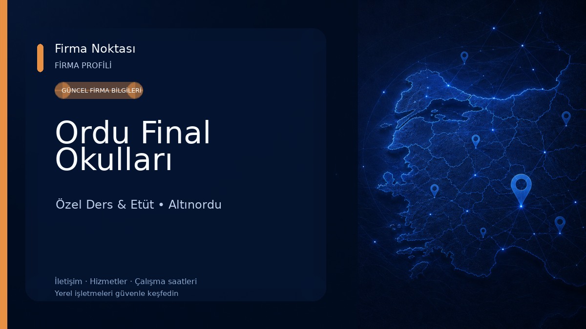 Ordu Final Okulları Özel Ders & Etüt