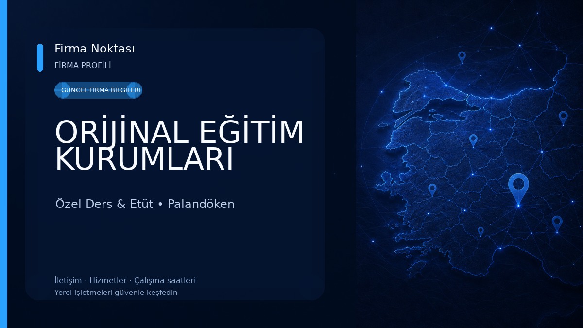 ORİJİNAL EĞİTİM KURUMLARI Özel Ders & Etüt
