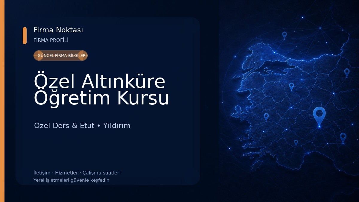 Özel Altınküre Öğretim Kursu Özel Ders & Etüt