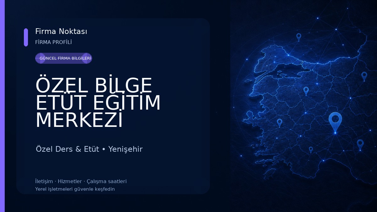 ÖZEL BİLGE ETÜT EĞİTİM MERKEZİ Özel Ders & Etüt