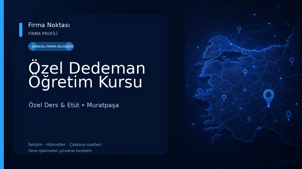 Özel Dedeman Öğretim Kursu Özel Ders & Etüt