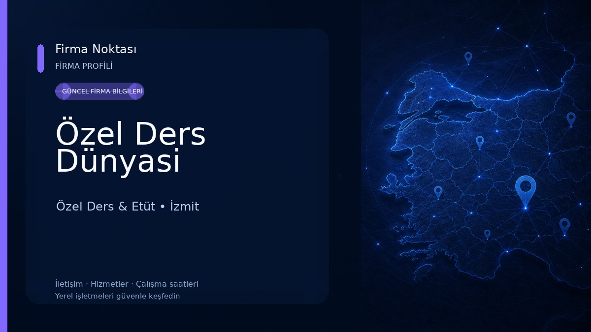Özel Ders Dünyasi Özel Ders & Etüt