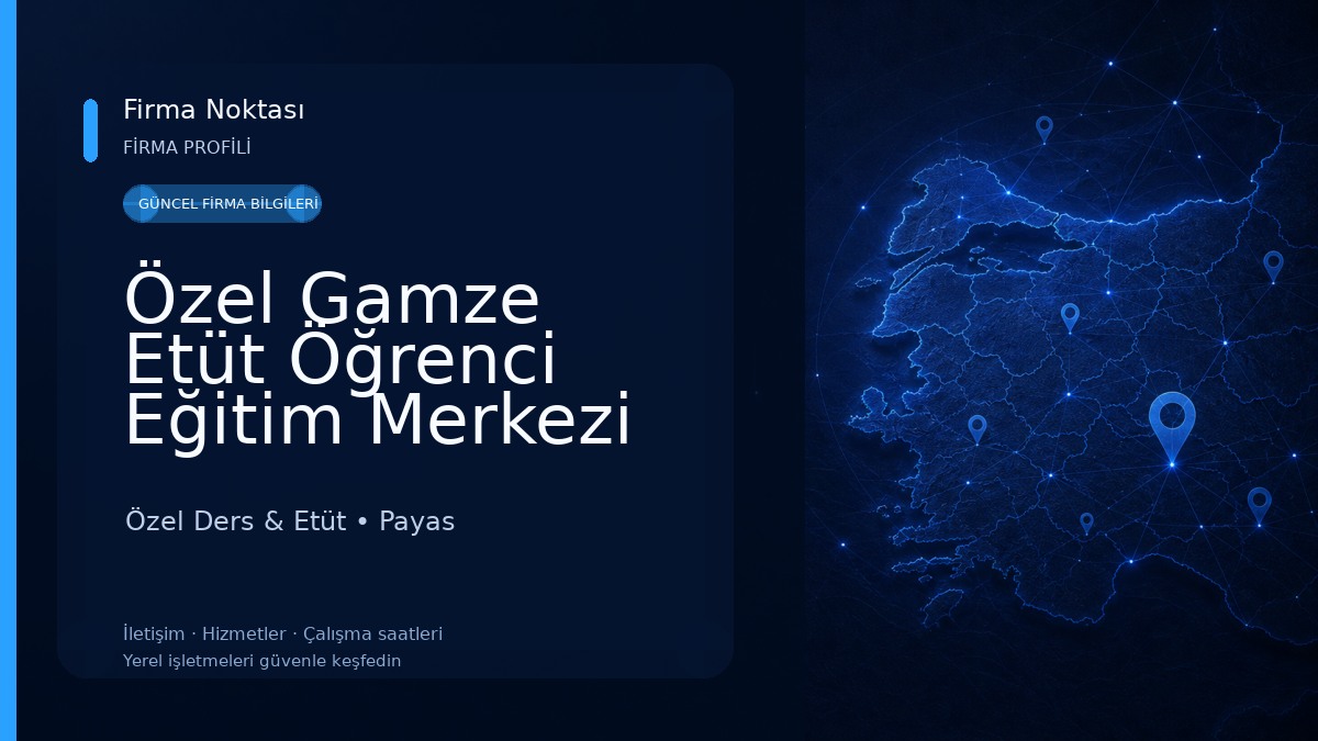 Özel Gamze Etüt Öğrenci Eğitim Merkezi Özel Ders & Etüt