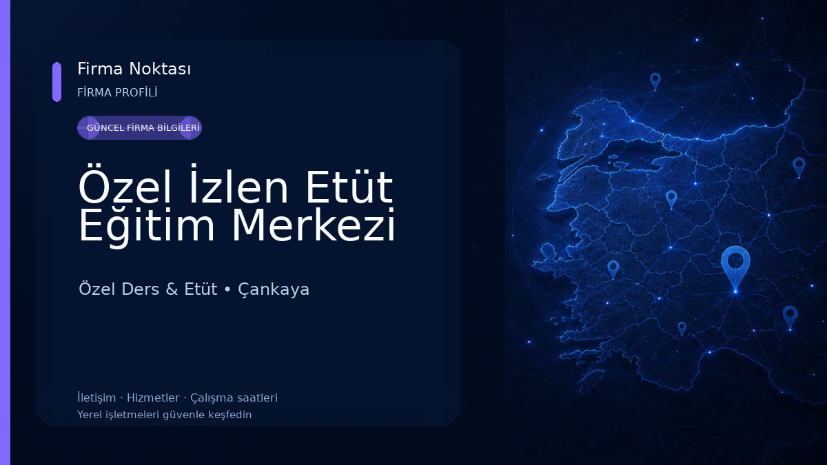Özel İzlen Etüt Eğitim Merkezi Özel Ders & Etüt