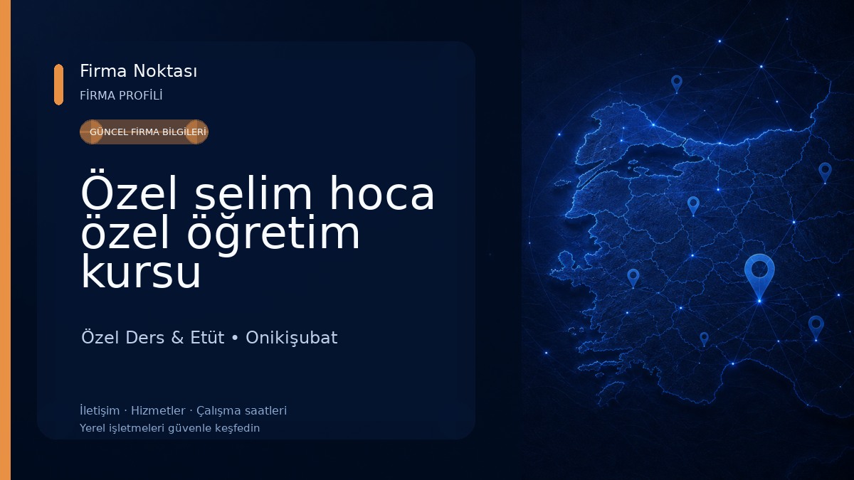 Özel selim hoca özel öğretim kursu