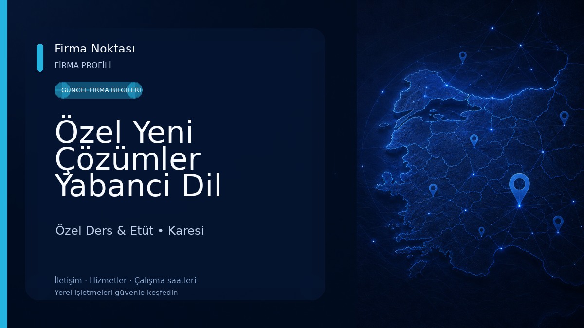 Özel Yeni Çözümler Yabanci Dil Kursu Özel Ders & Etüt