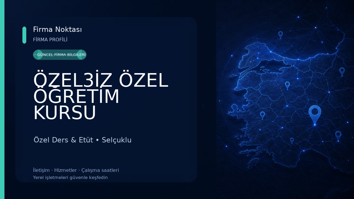 ÖZEL3İZ ÖZEL ÖĞRETİM KURSU Özel Ders & Etüt