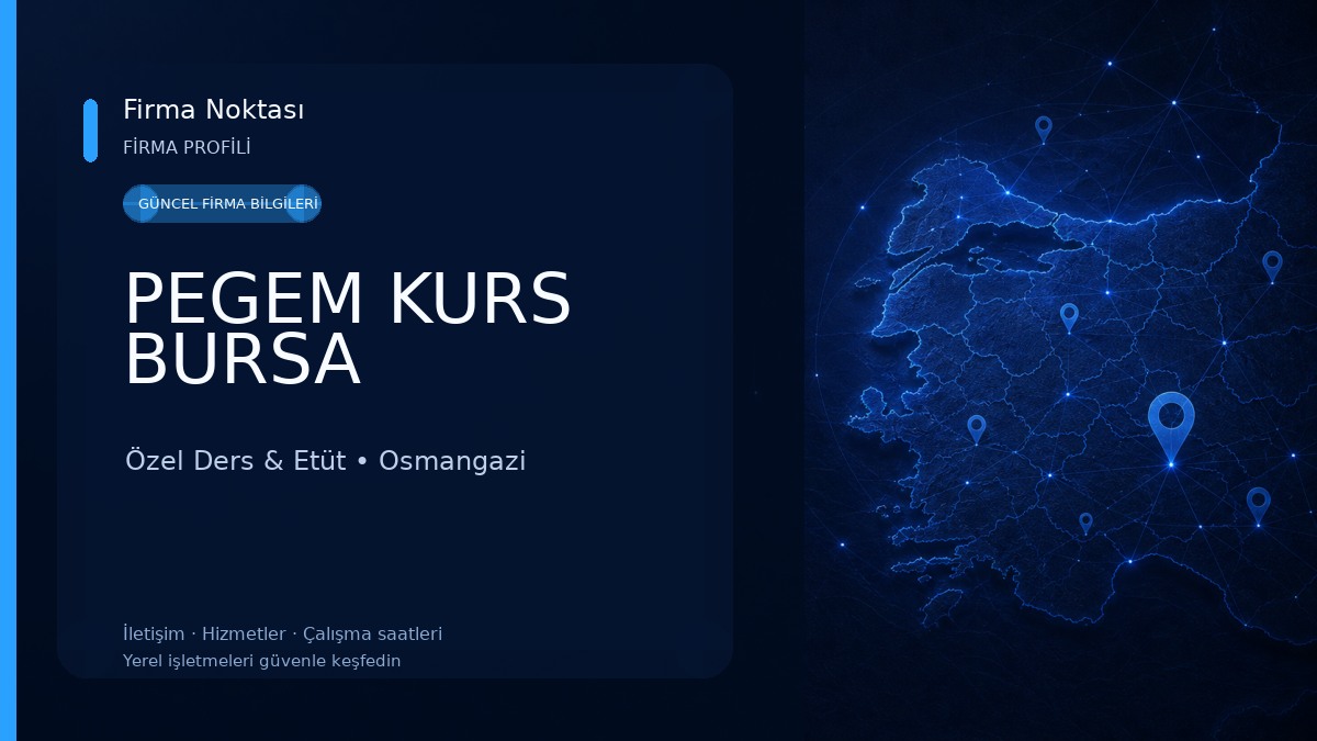 PEGEM KURS BURSA Özel Ders & Etüt